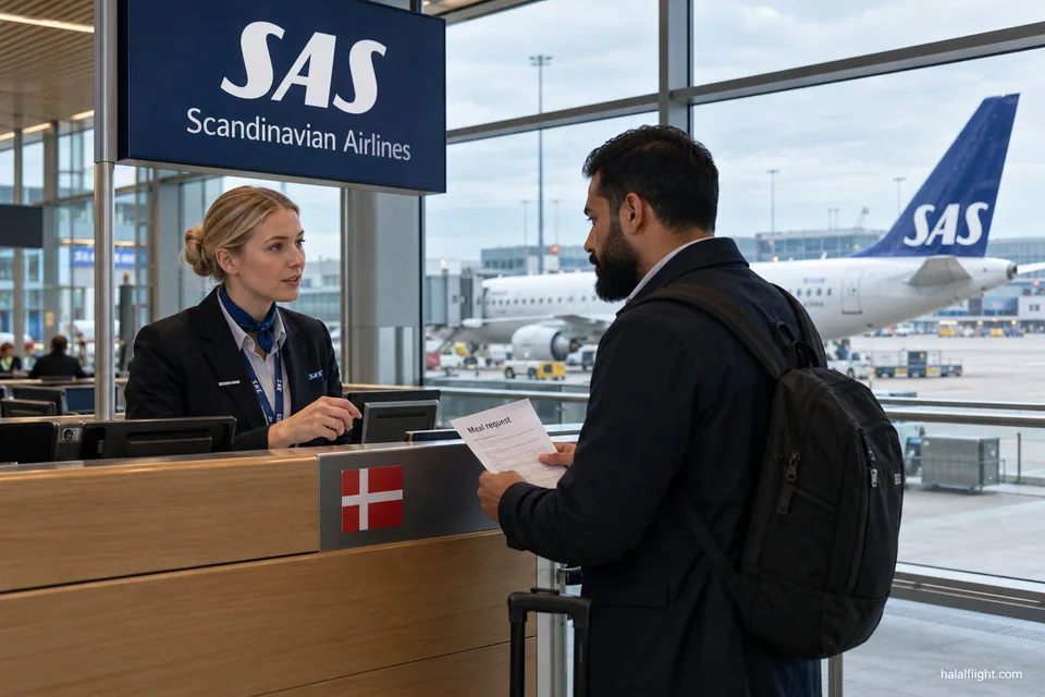 Passager s'adressant à un agent de la compagnie à un comptoir d'enregistrement dans un terminal d'aéroport